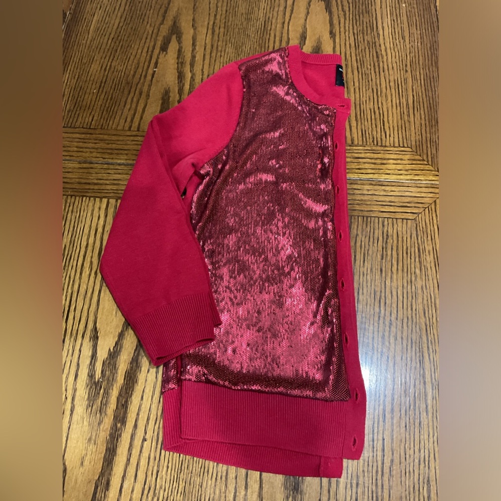 Glitzy red cardigan S